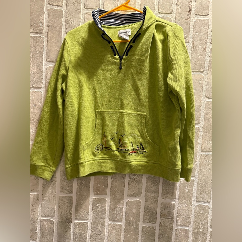 Vintage Breckenridge Lime Knit Top